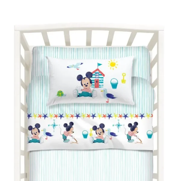 Lenzuola Baby Mickey Baby Unica in Cotone - immagine 2