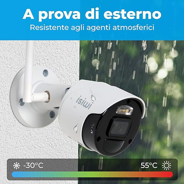 Siwi Connect S4 Kit Videosorveglianza WiFi per Uso Interno/Esterno - immagine 3