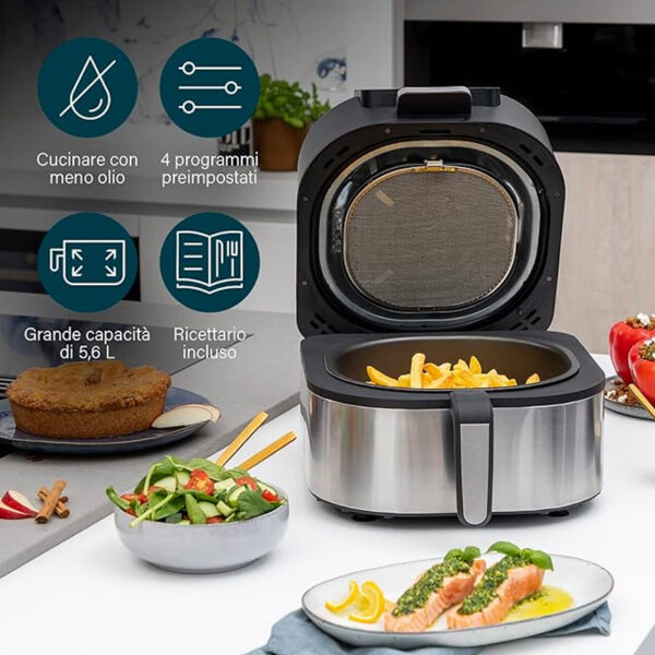 Princess - Friggitrice ad Aria 182092 Grill Airfryer 5,6L - immagine 3