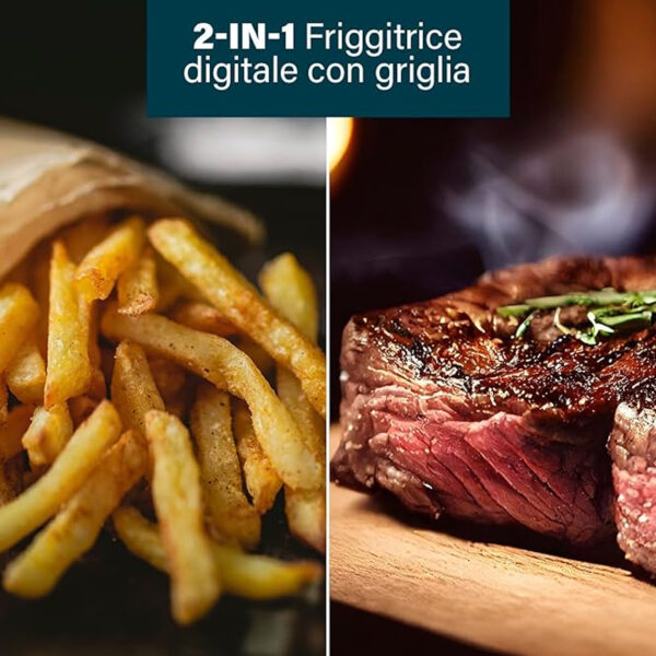 Princess - Friggitrice ad Aria 182092 Grill Airfryer 5,6L - immagine 5